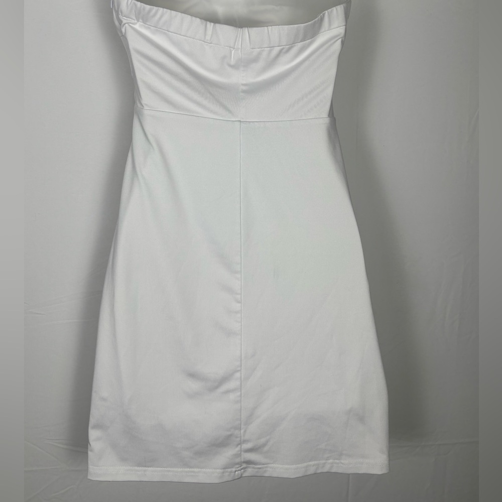 Superdown Mini Dress Strapless Bodycon Cutout White- Medium - Picture 9 of 12
